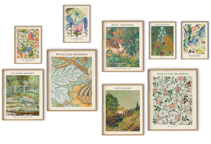 KONGSY Vintage Eclectic Wall Art Poster Prints,Set of 9 Vintage Wall Decor for Dorm Bedroom,Trendy Aesthetic Pictures for Teens Boys Girls, Maximalism Posters Wall Decorations - Image 1